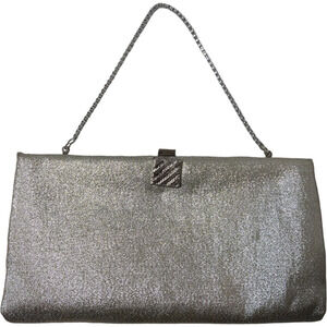Vintage HL USA Evening Bag Clutch Convertible Purse Silver Chain‎ Clasp Close